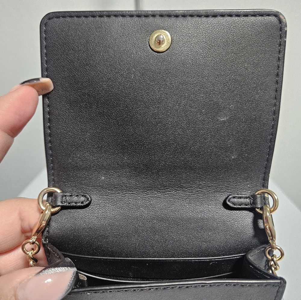 Coach Mini Wallet On A Chain In Signature Canvas - Picture 9 of 9